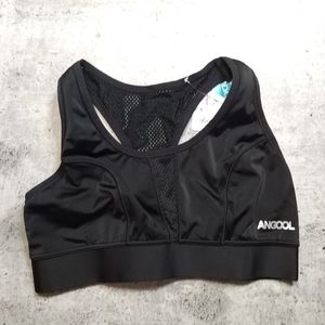 Angool Black Sports Bra